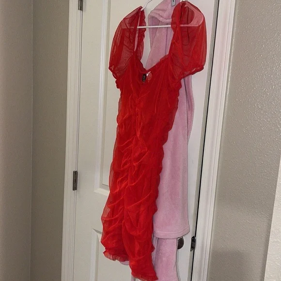Red Ruffle Dress - Picture 3 of 3